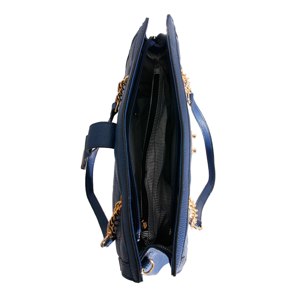 Soft Blue Quilted Tote Handbag Set
