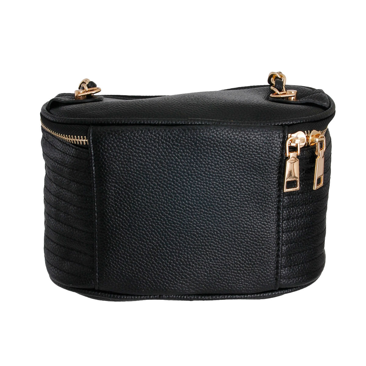 Black Moto Cosmetic Bag Shaped Handbag