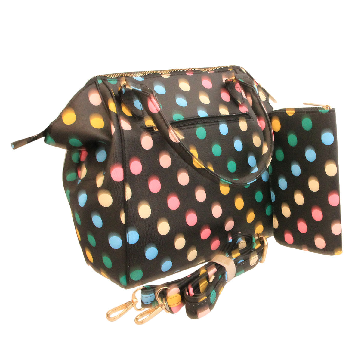 Black Polka Dot Handbag Set