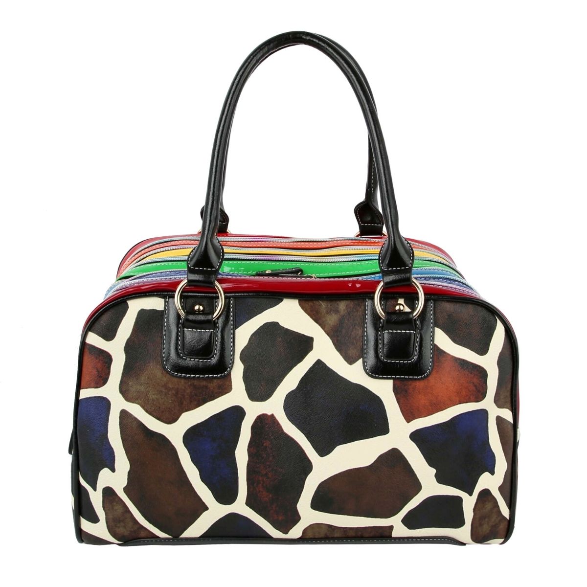 Giraffe Rainbow Zipper Handbag