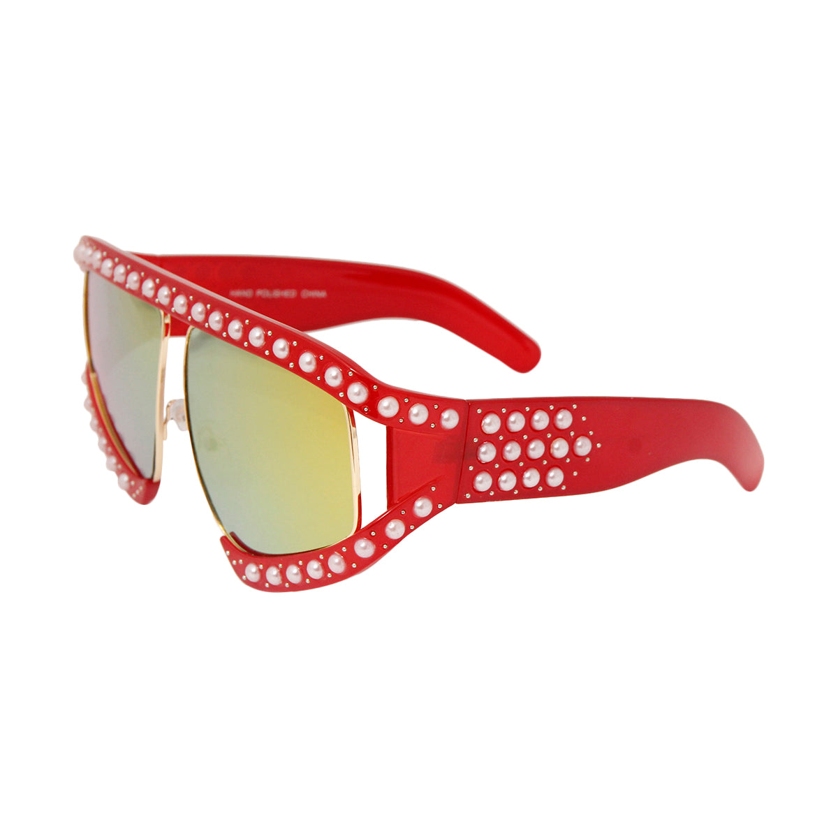 Red and Pearl Sunglasses