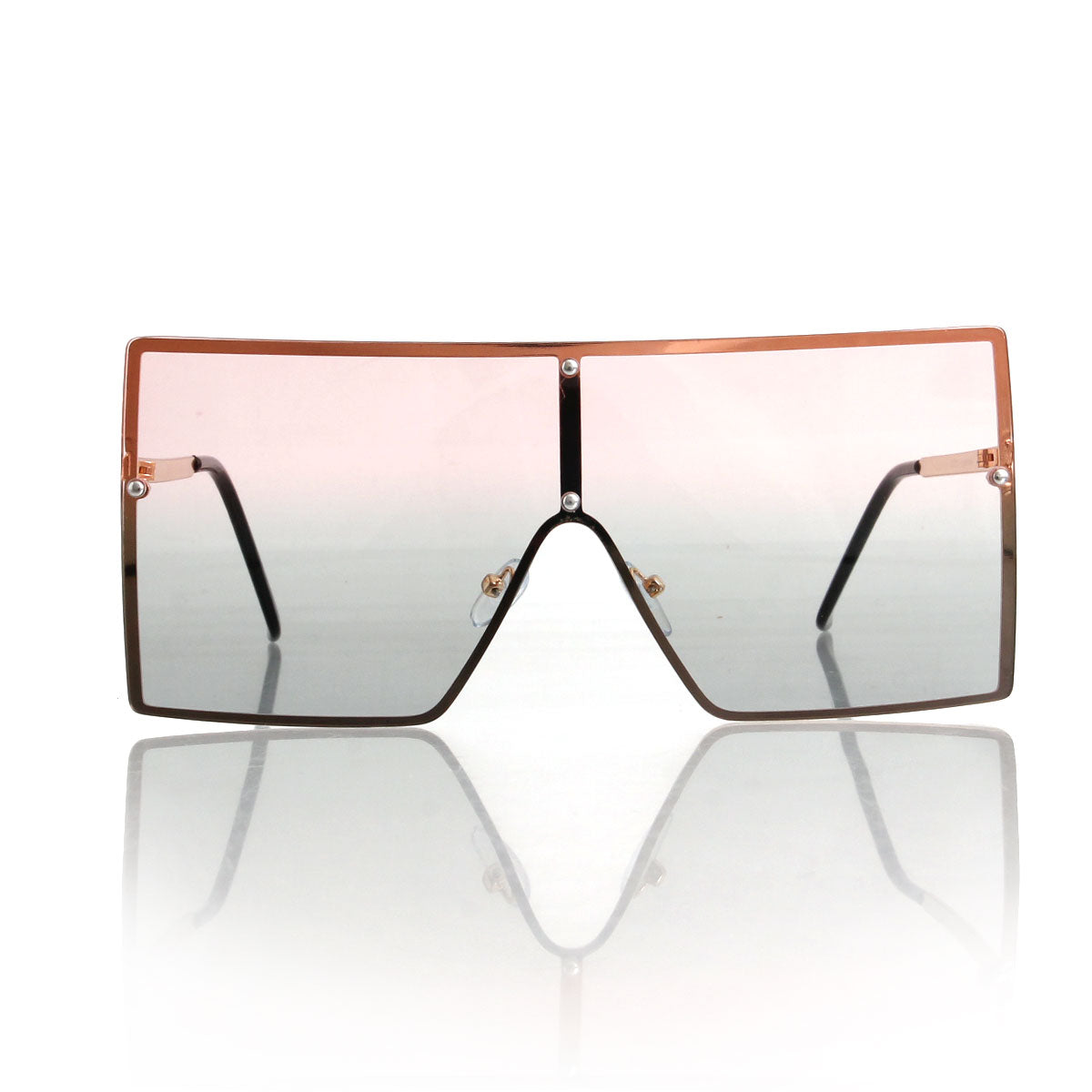 Pink Square One Lens Sunglasses