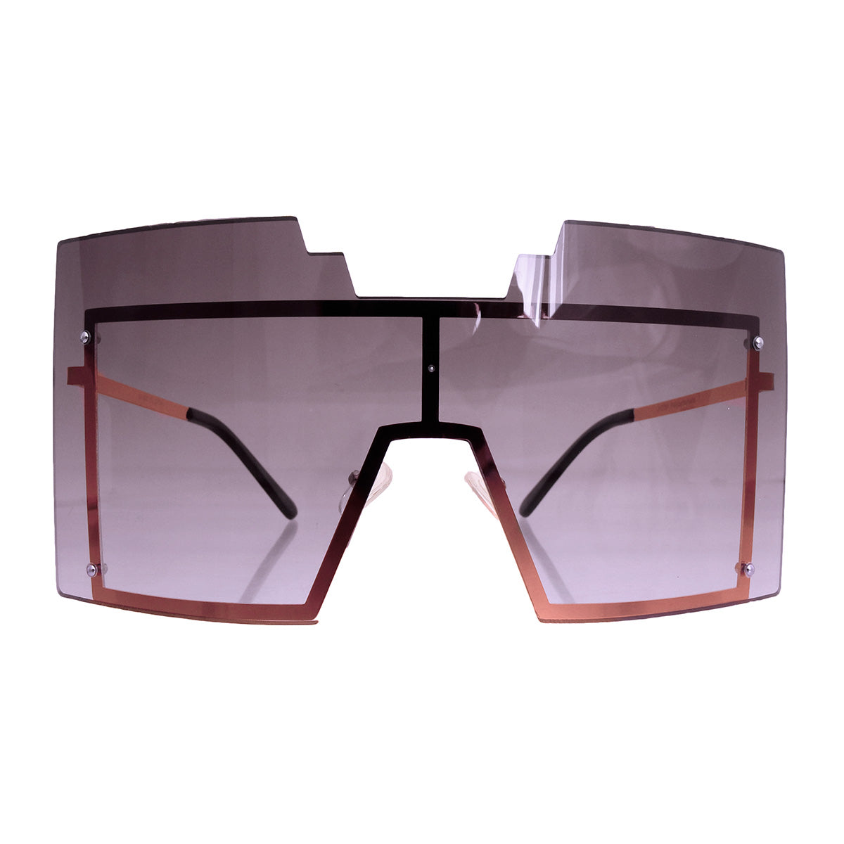 Black Geometric Shield Sunglasses