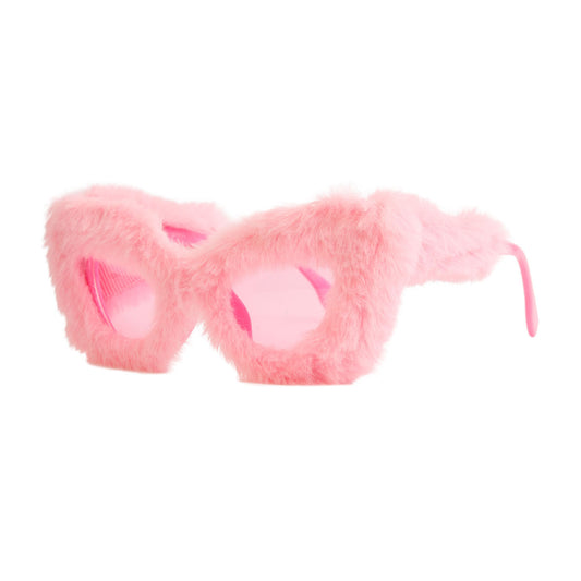 Pink Fur Cat Eye Sunglasses