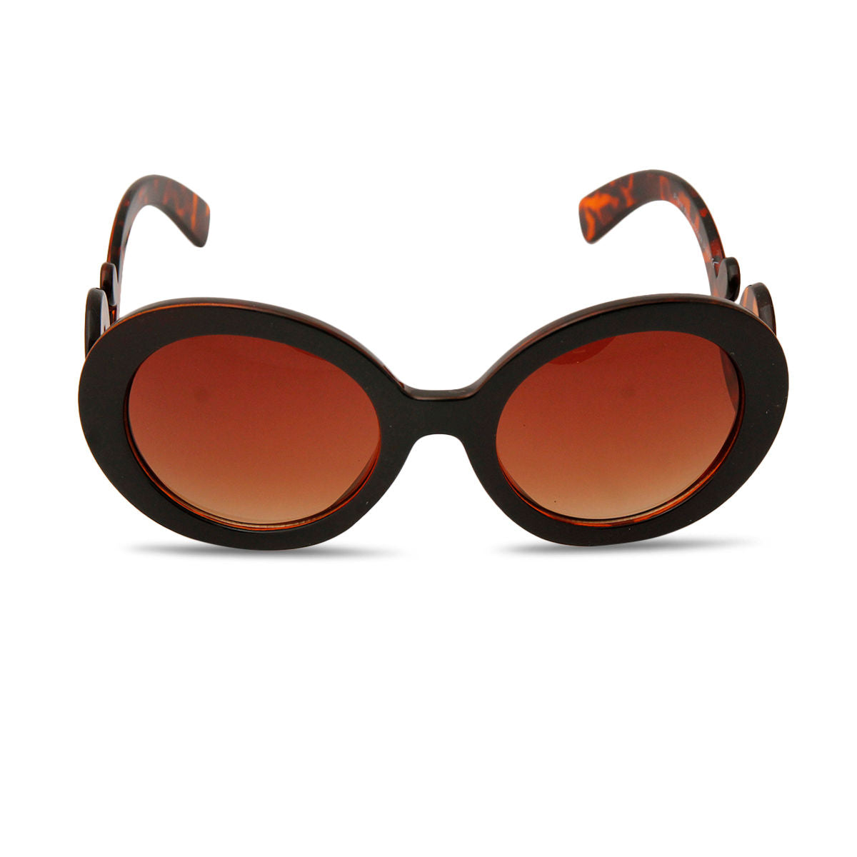 Sunglasses Round Brown Swirl Eyewear for Women