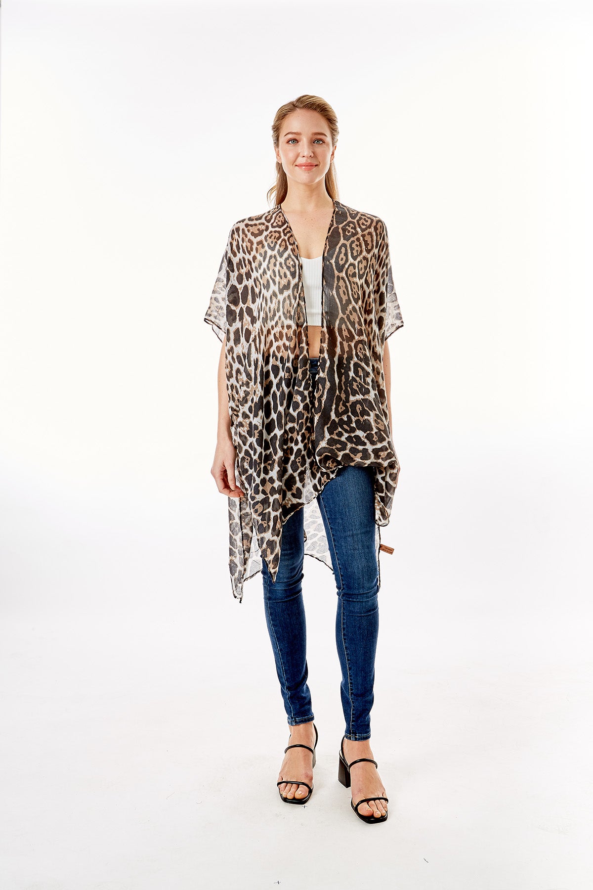 Lightweight Leopard Print Kimono