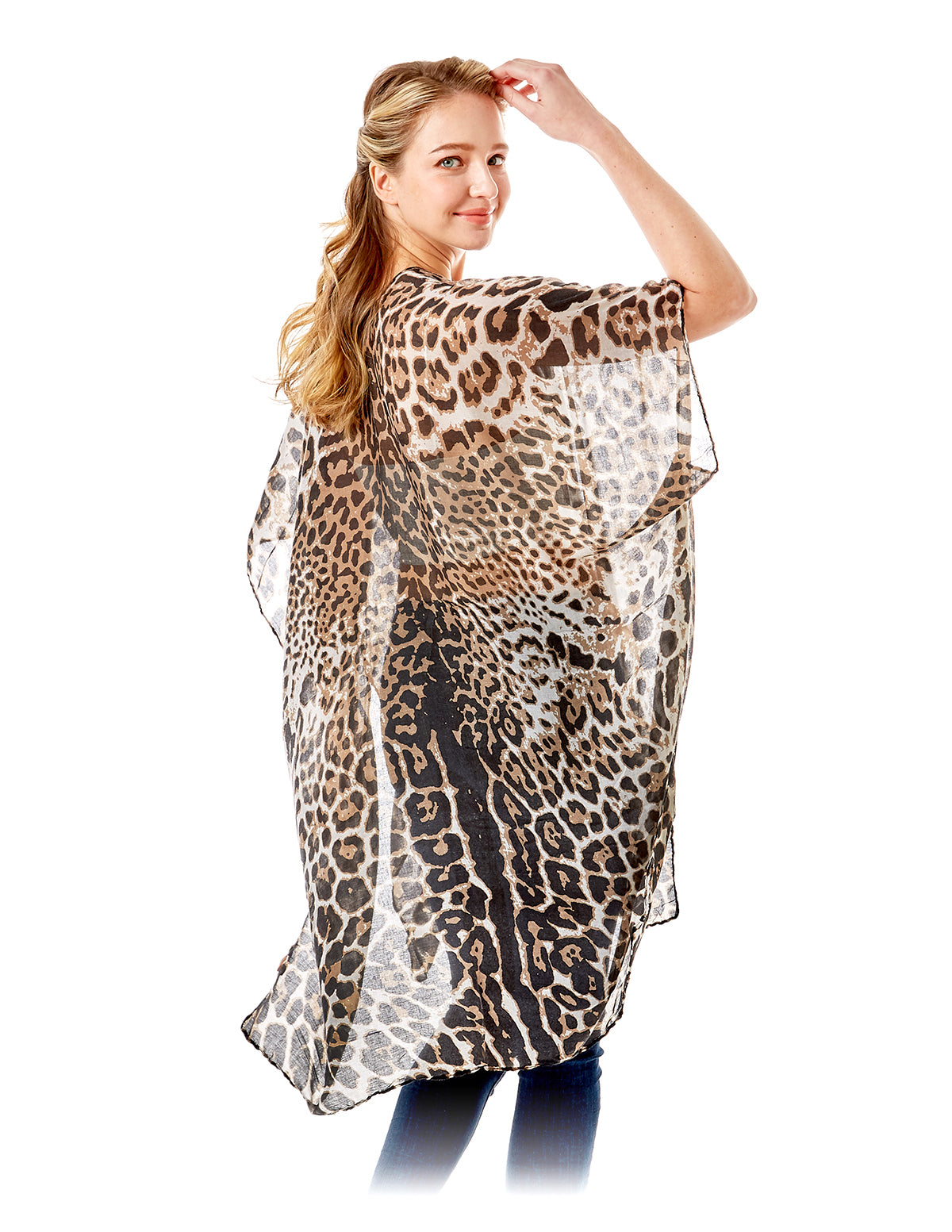 Lightweight Leopard Print Kimono