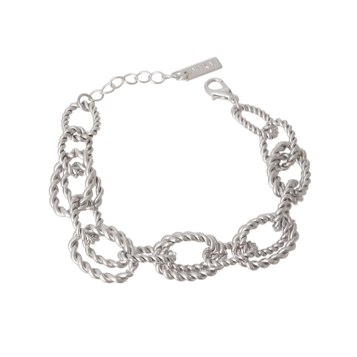 SilverTwisted Cable Chain Bracelet