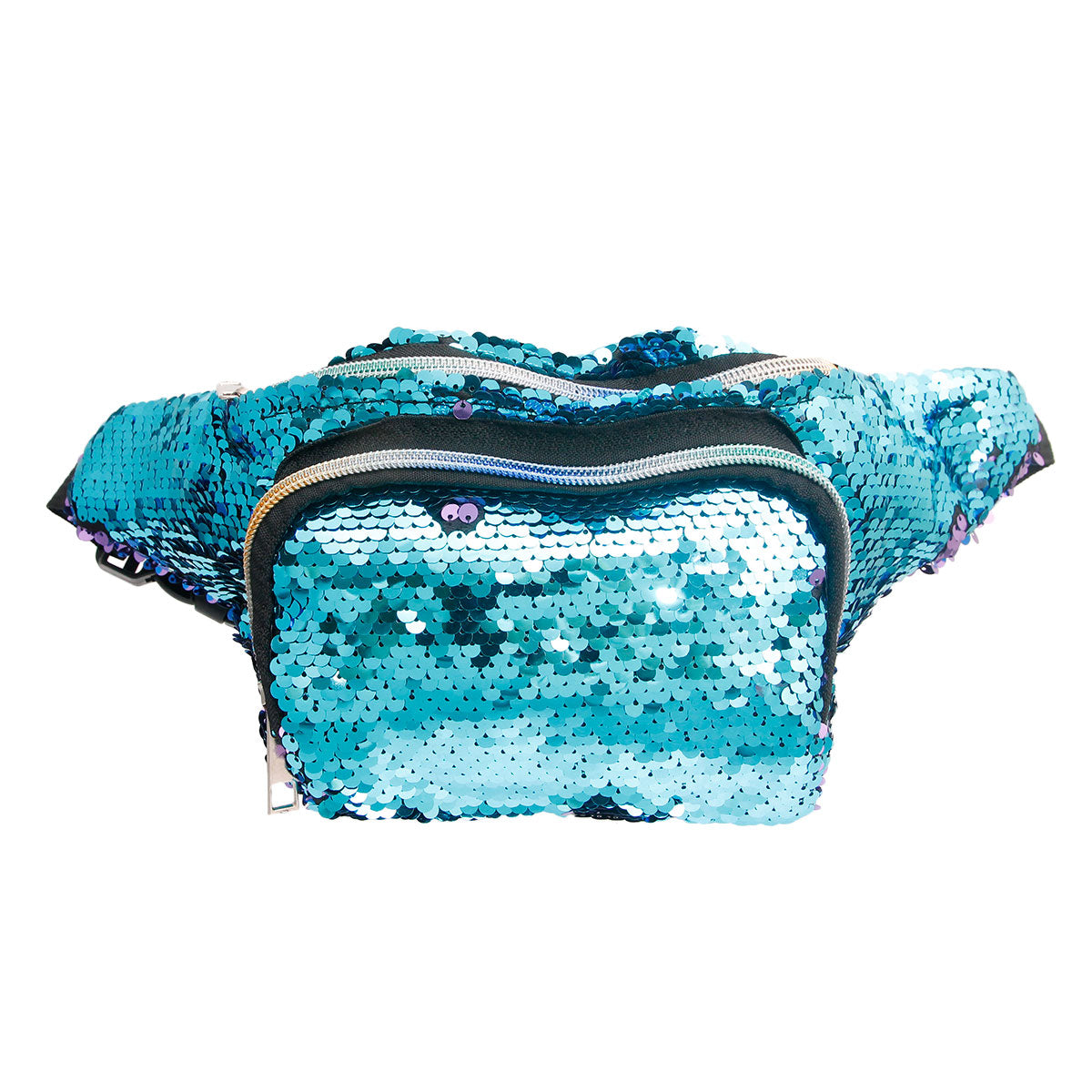 Turquoise Sequin 2 Pocket Fanny Pack