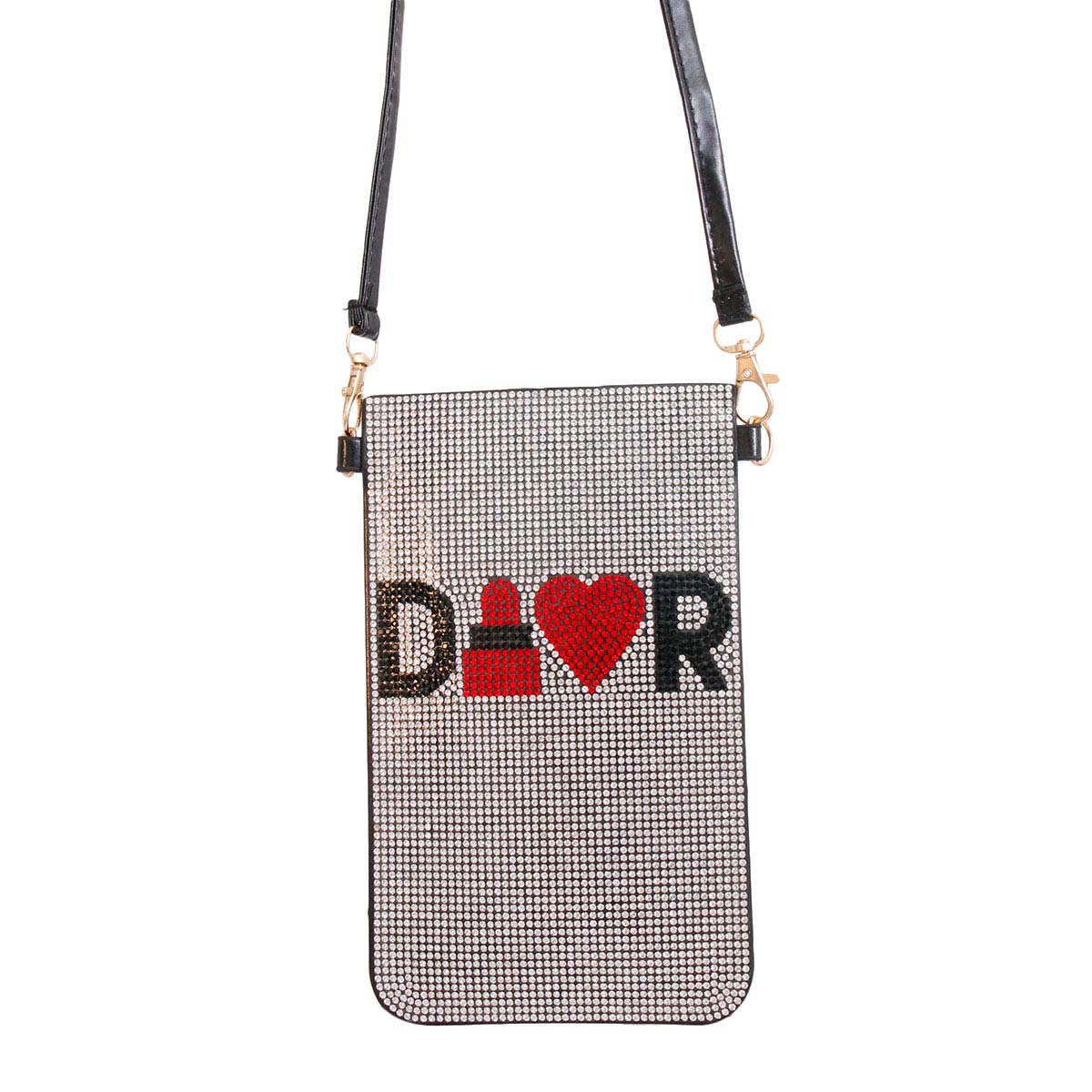 Red and Clear Designer Phone Crossbody