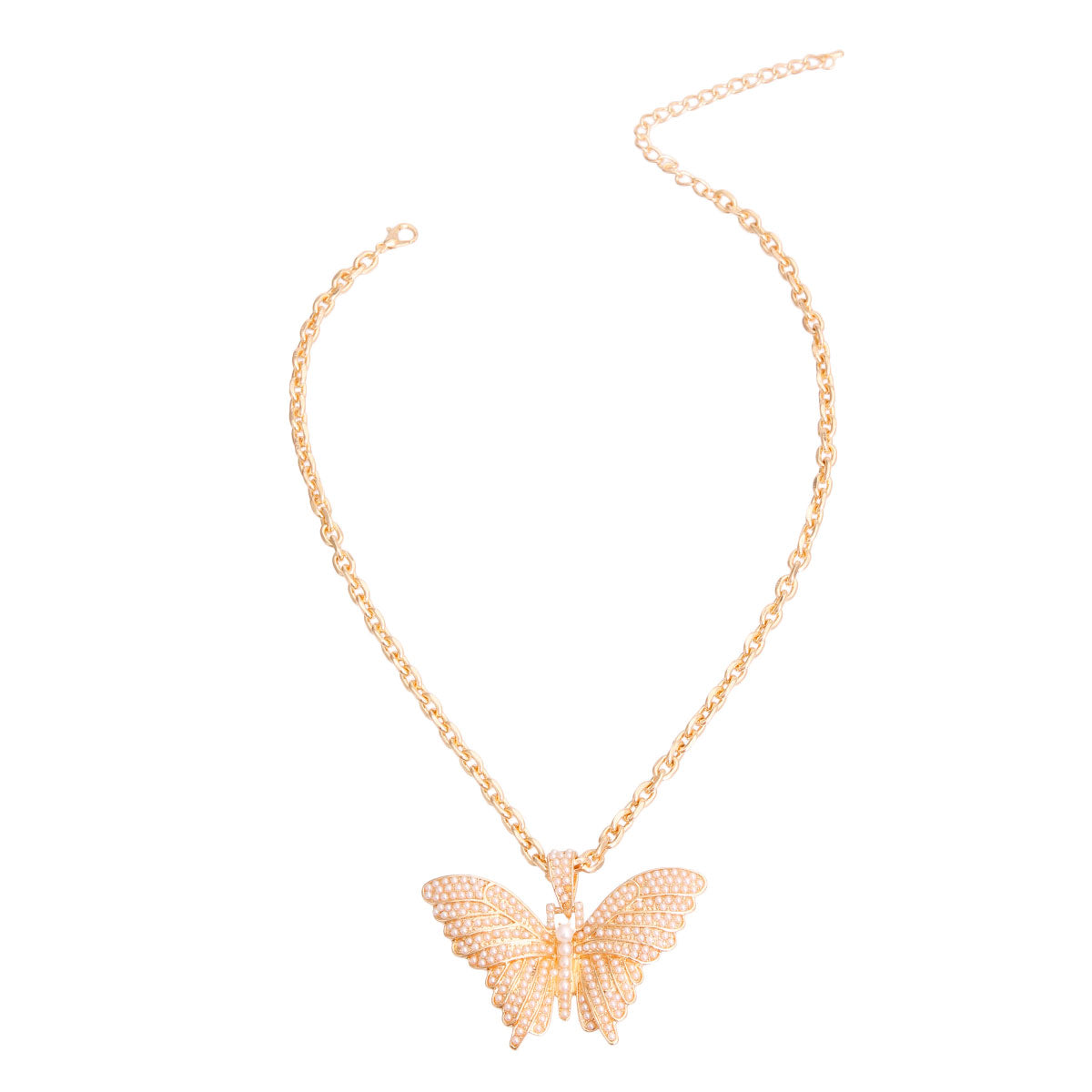 Cream Flutter Butterfly Necklace