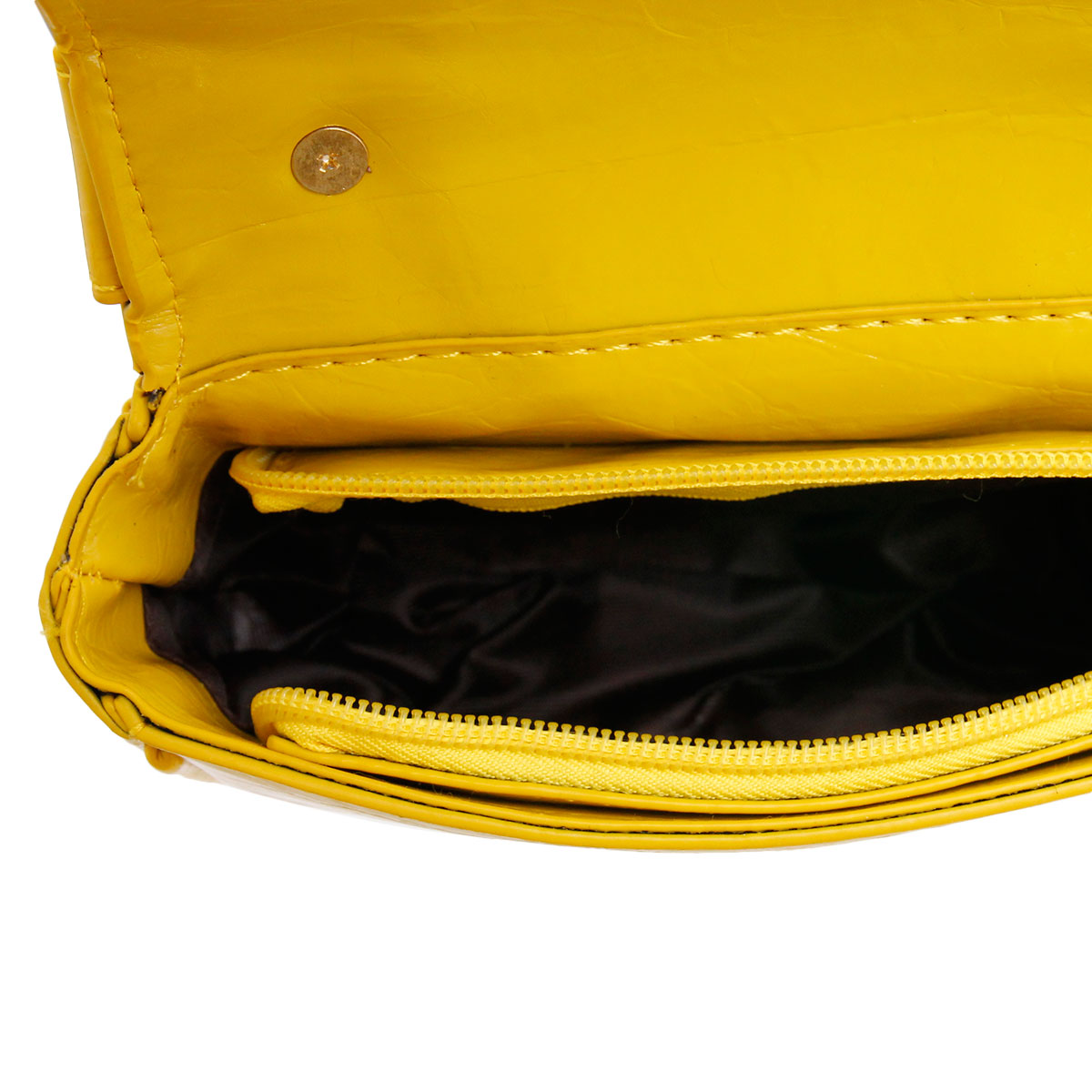 Yellow Moto Crossbody Bag