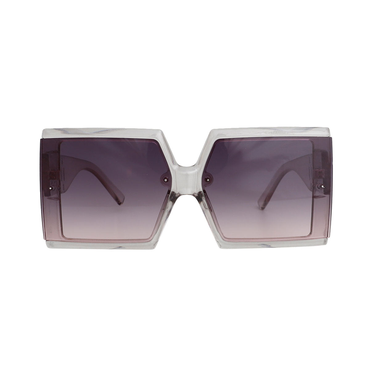 Shiny Gray Square Painted Sunglasses