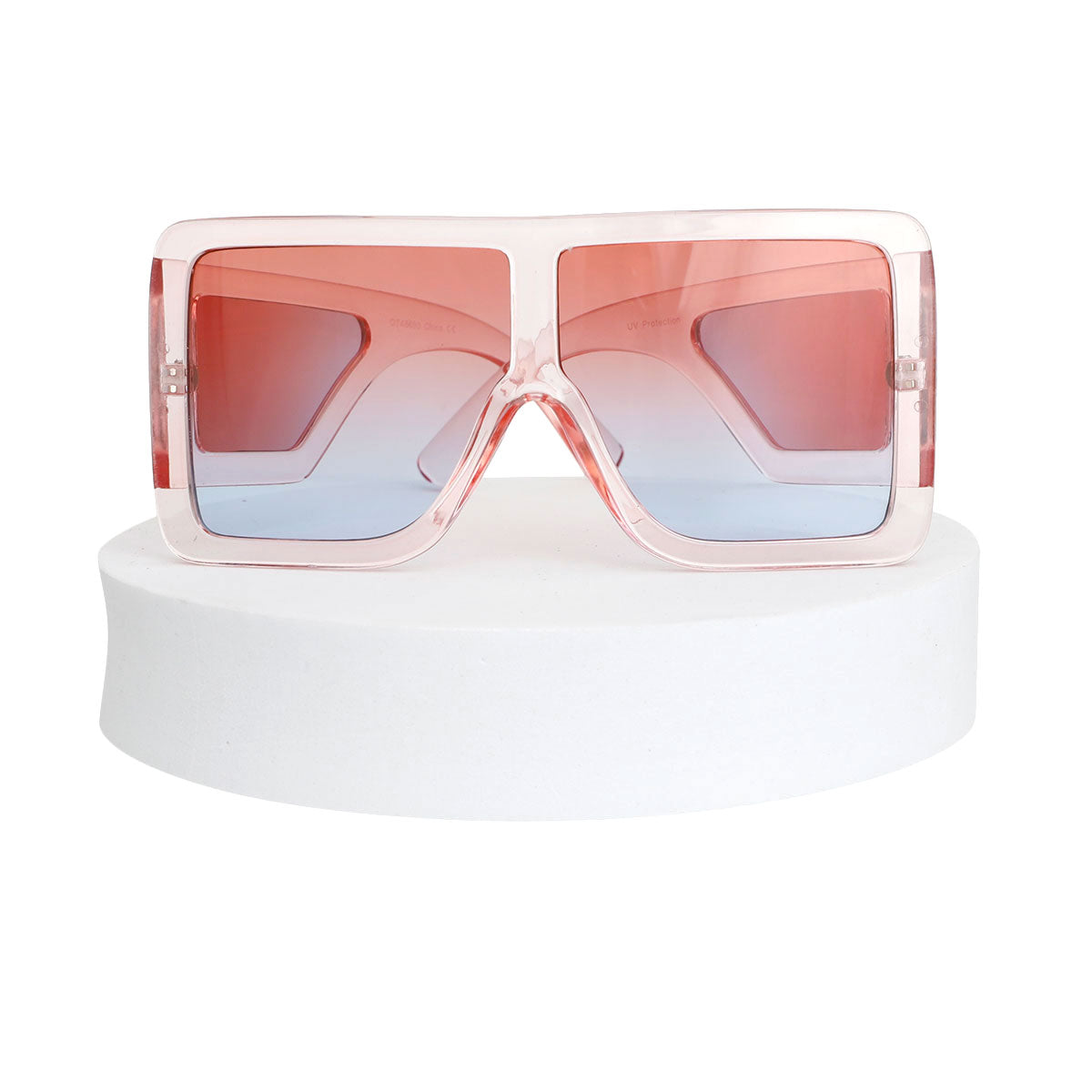 Square Pink Colored Frame Sunglasses