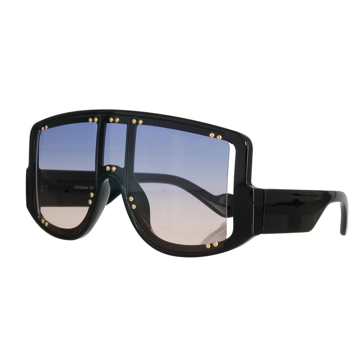 Blue Lens 80's Stud Sunglasses
