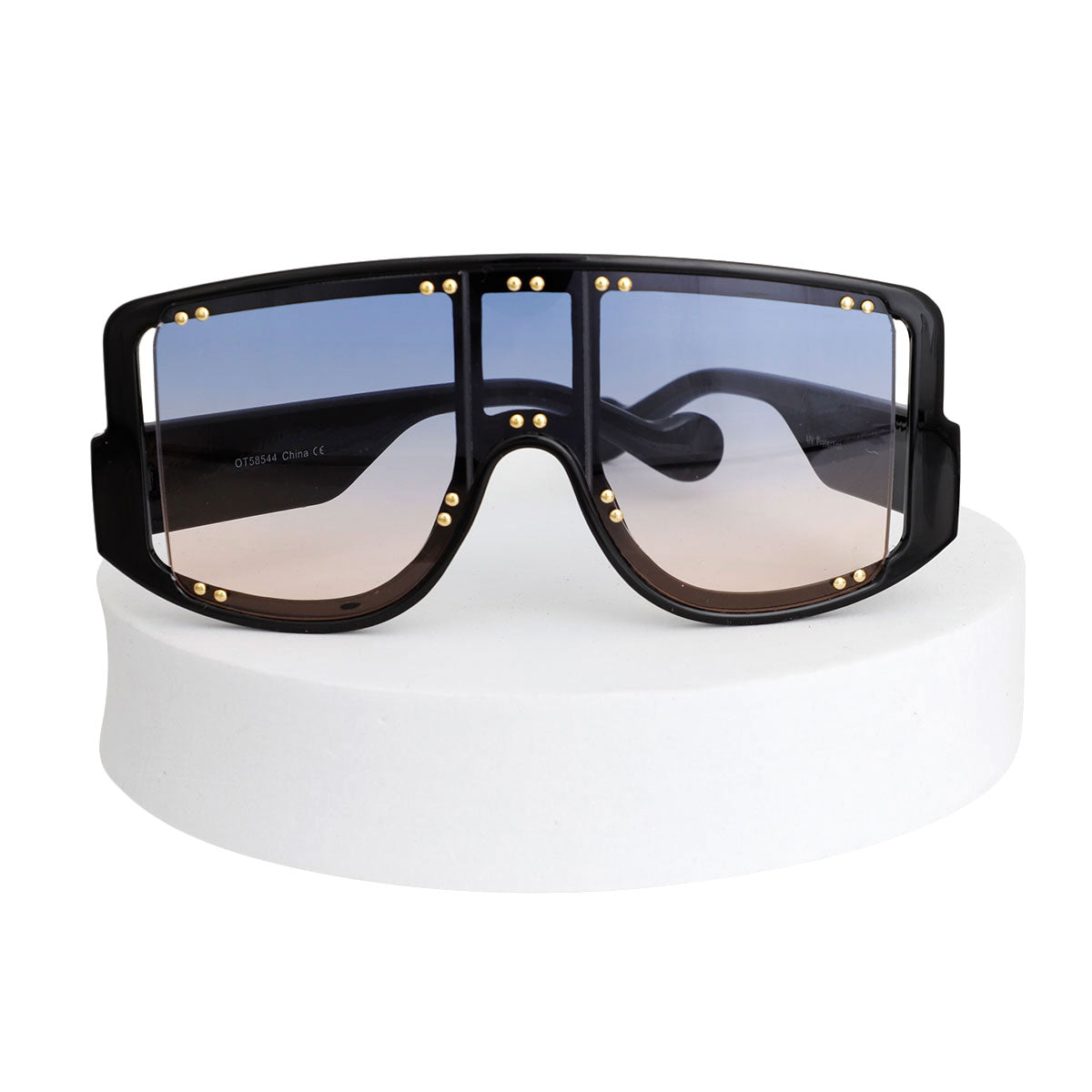 Blue Lens 80's Stud Sunglasses