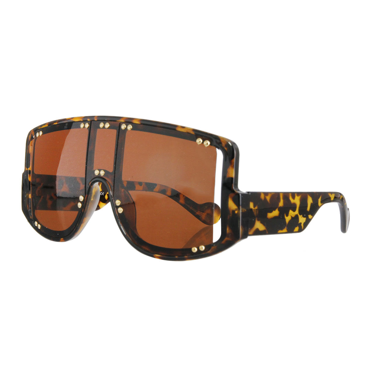 Tortoiseshell designer Dupe Stud Sunglasses