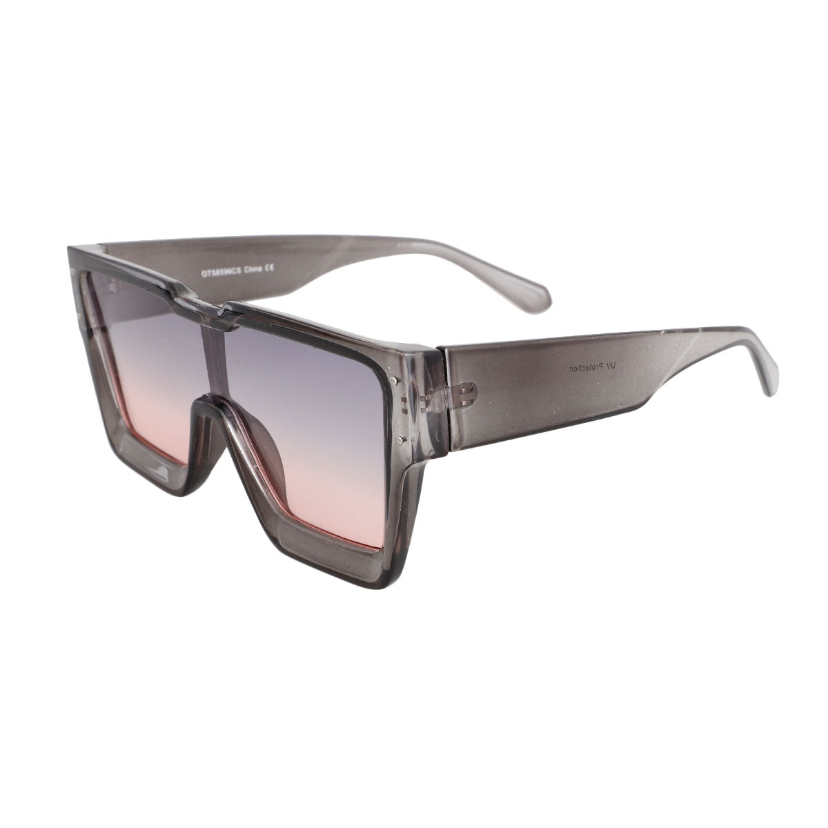 Gray Square Thick Frame Sunglasses