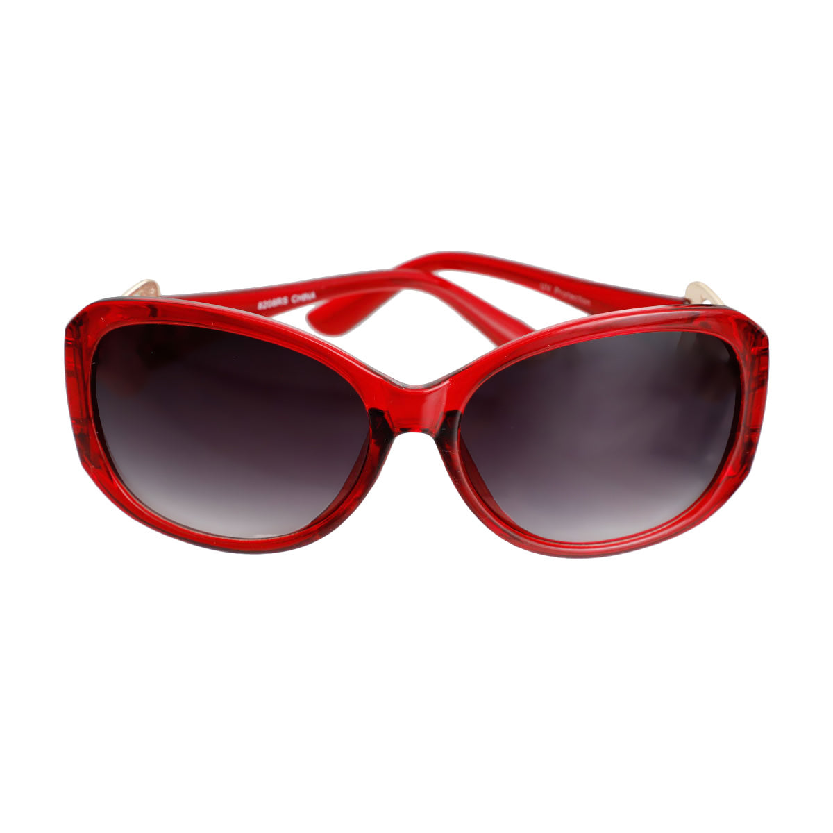 Round Red Gold Butterfly Sunglasses