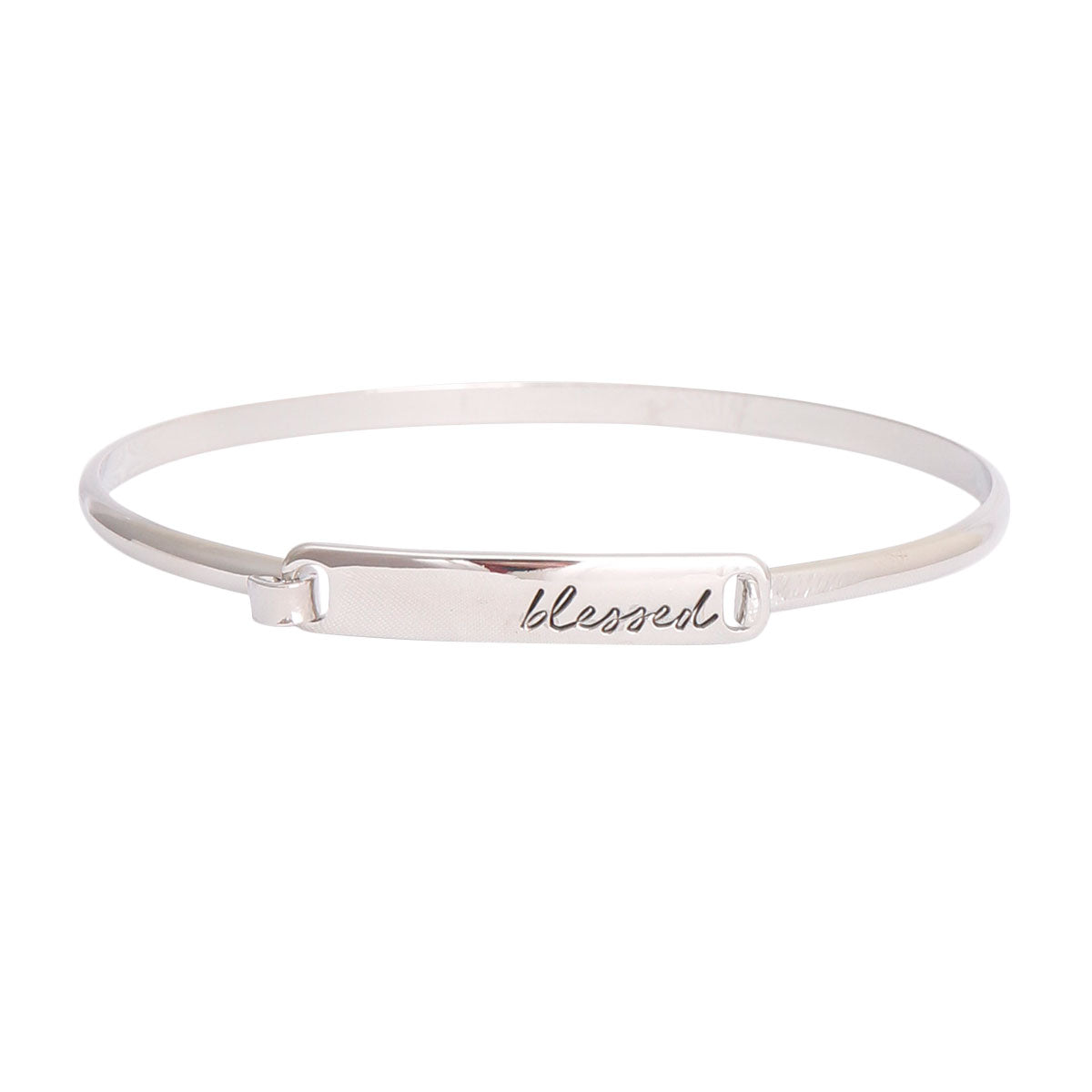 Blessed Silver Hook Bangle