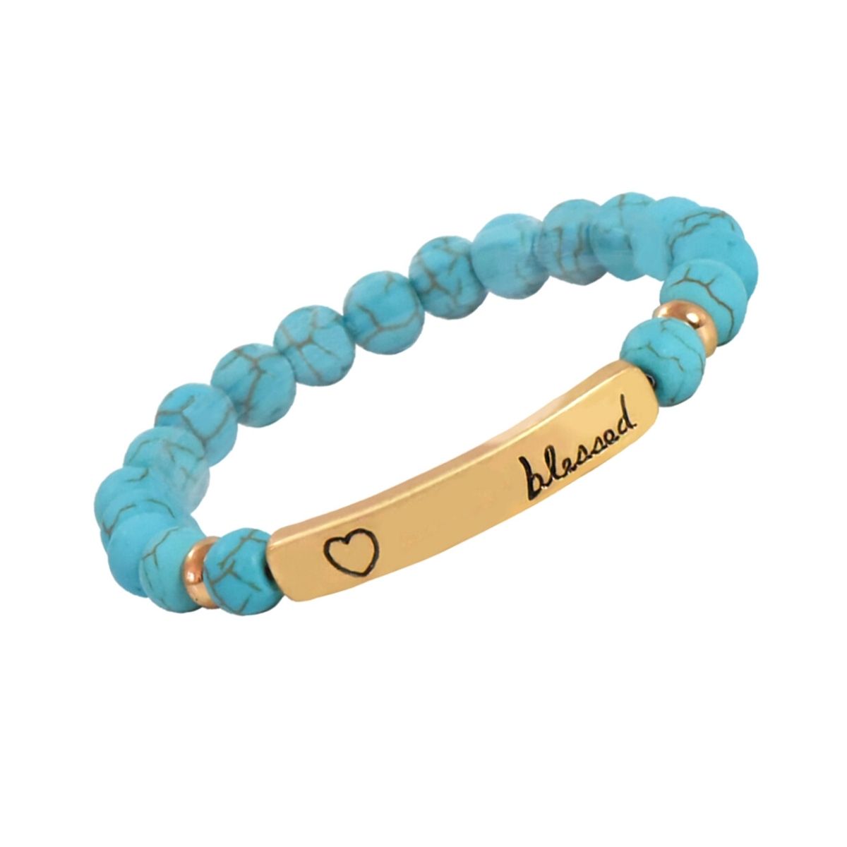 Turquoise Natural Stone Bead Blessed Bracelet