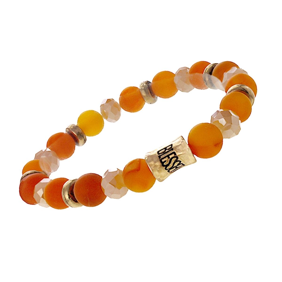 Orange Natural Stone Blessed Bracelet