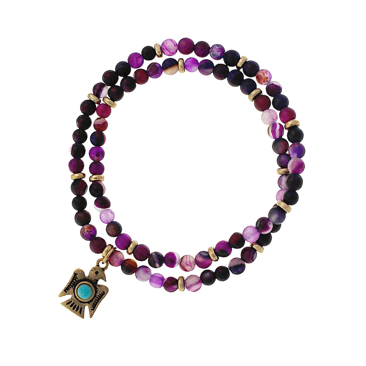Purple Natural Stone Tunderbird Bracelet