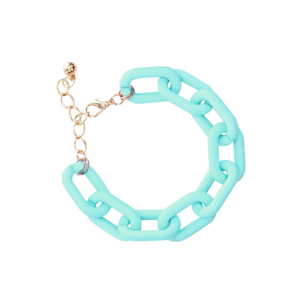Mint Rubber Coated Chain Bracelet