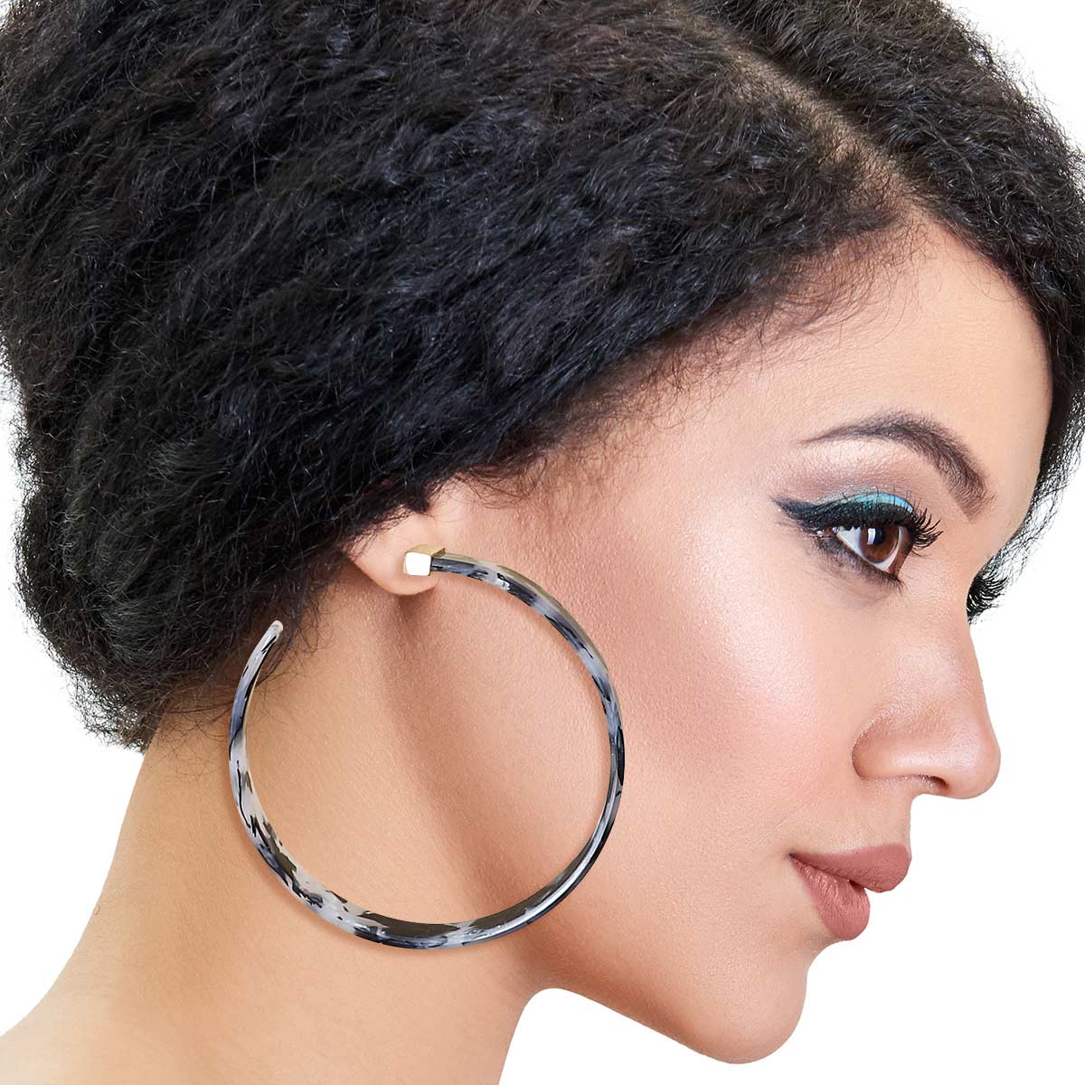 Black and White Acryic Hoops