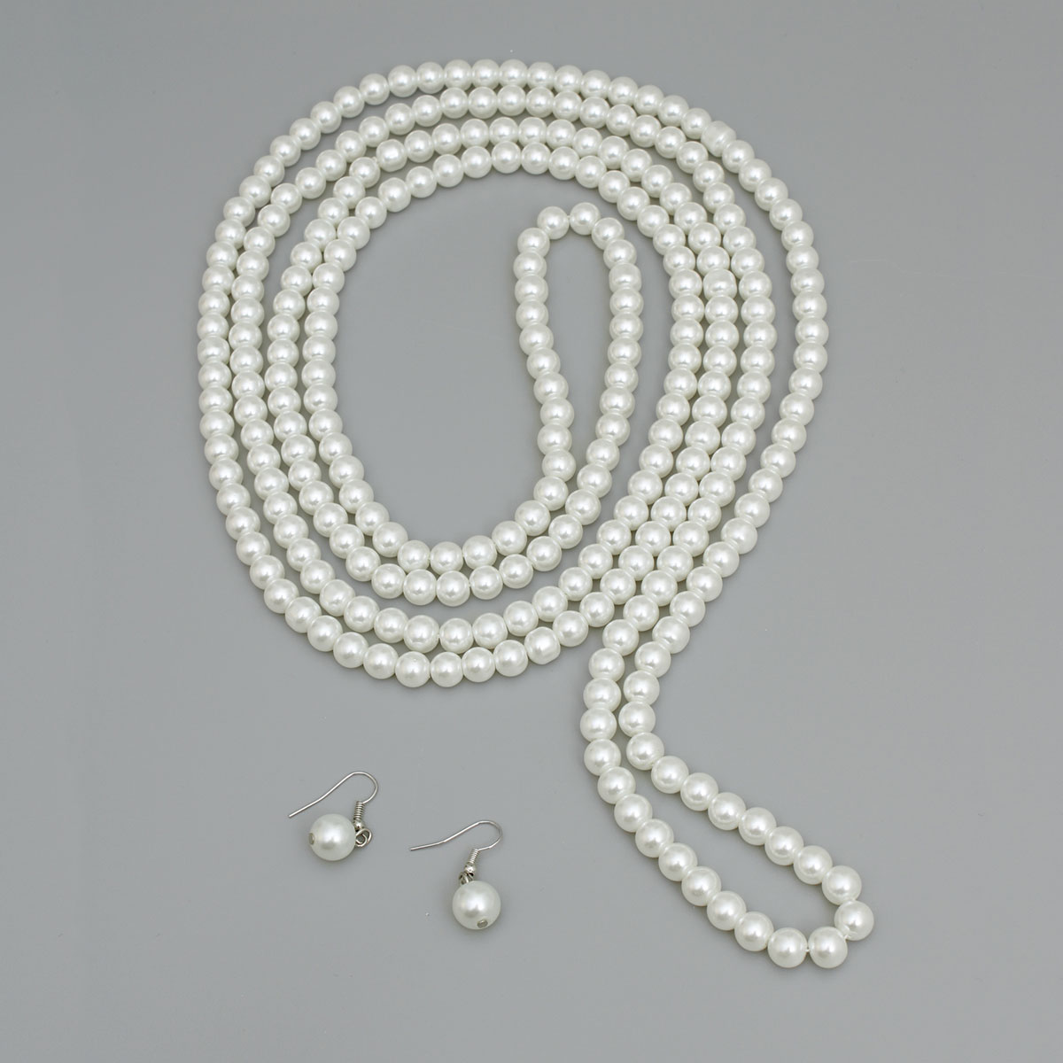 84" 8mm Cream Pearl Necklace