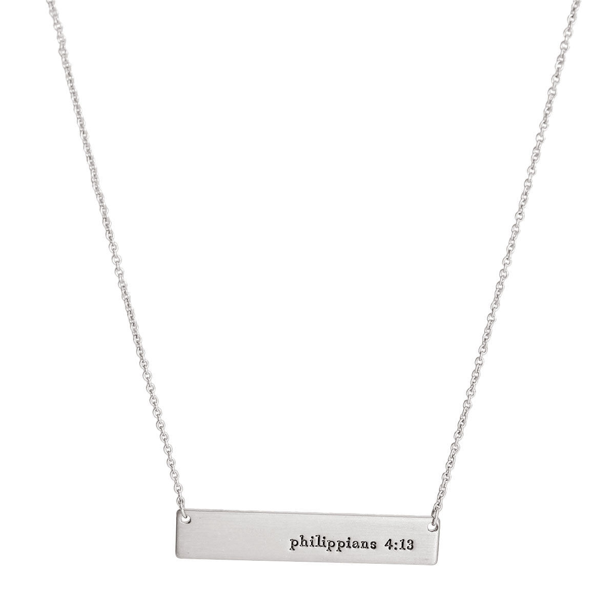 Silver Philippians Plate Necklace