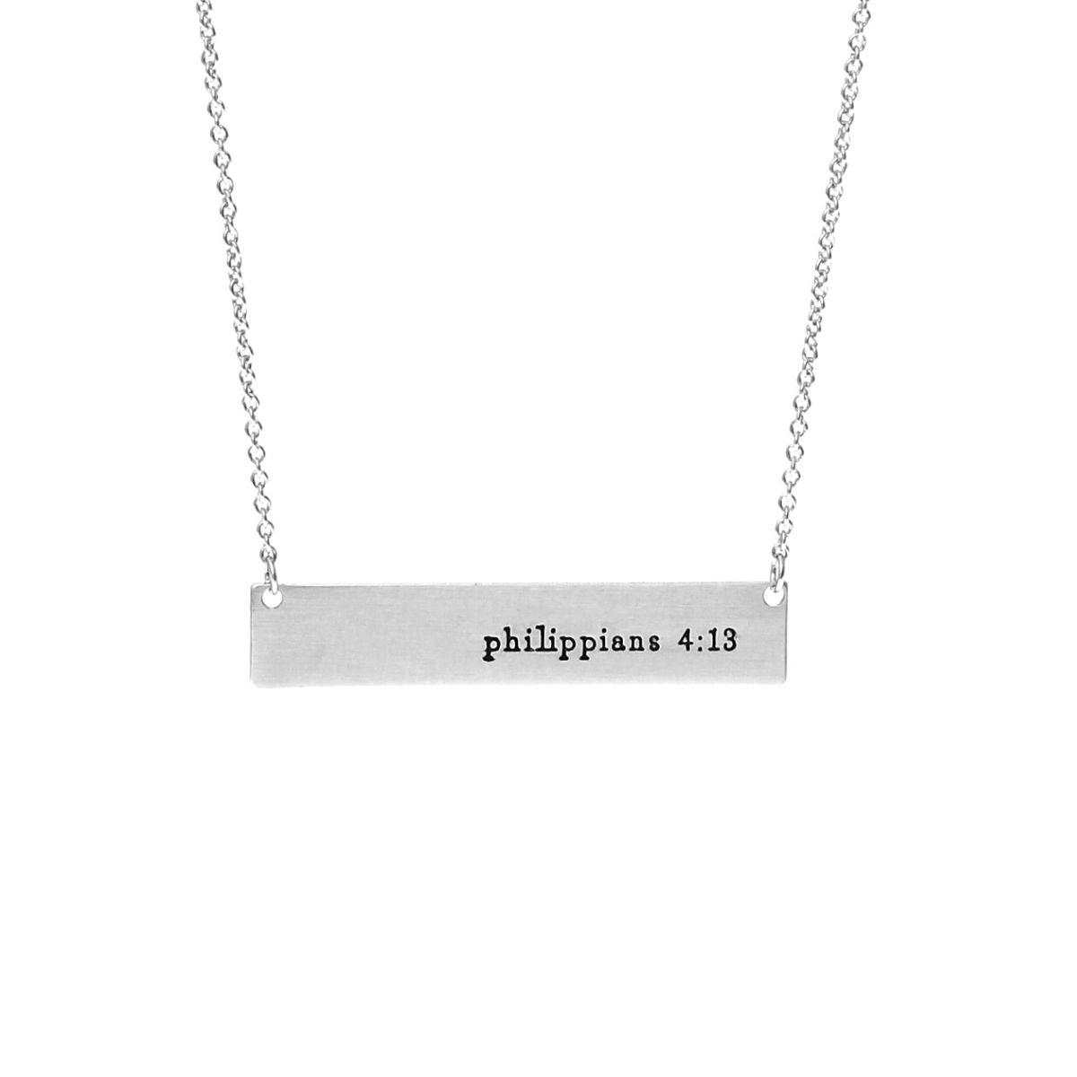 Silver Philippians Plate Necklace