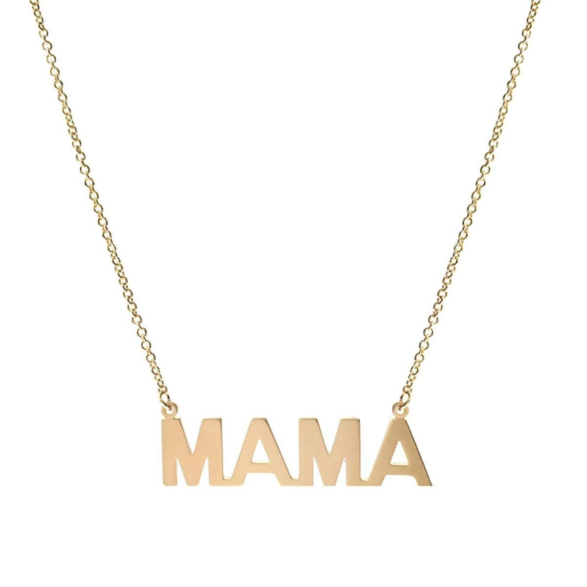 Gold MAMA Letter Pendant Necklace