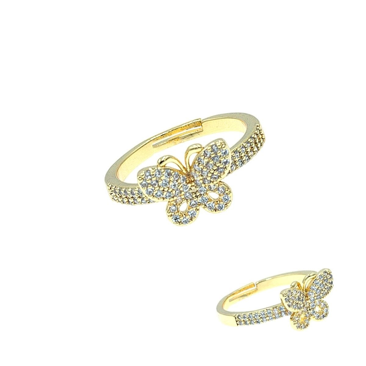 14K Gold Plated Butterfly Ring