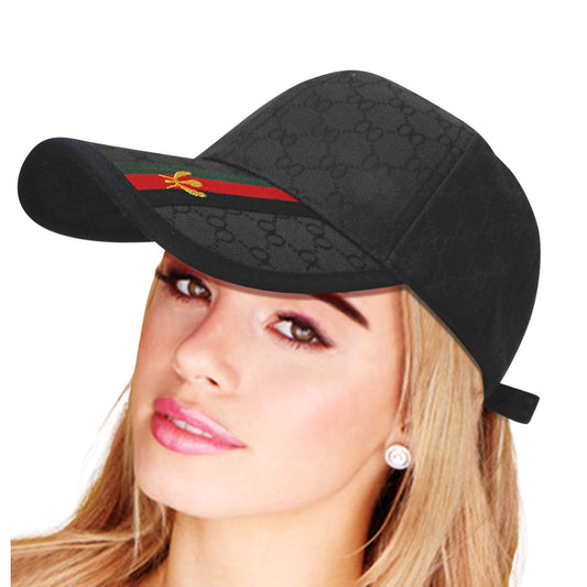 Designer Print Black Baseball Cap