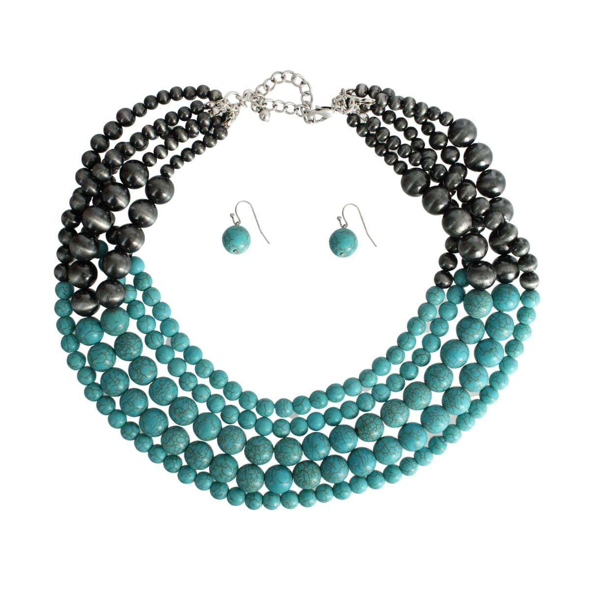 Navajo Pearl and Turquoise Layered Necklace