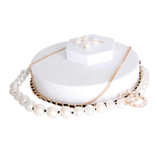 3 Layer Designer Dupe Pearl Necklace